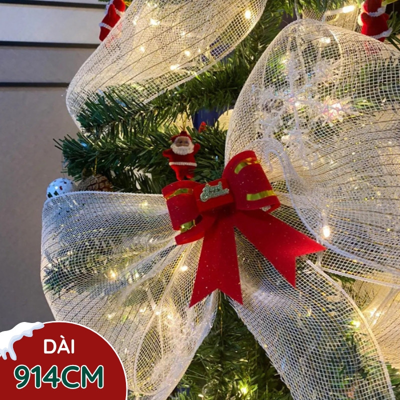 Dây Ruy Băng Noel – Phụ Kiện Trang Trí Giáng Sinh, Đồ Decor Noel Cho Tiệc & Cây Thông