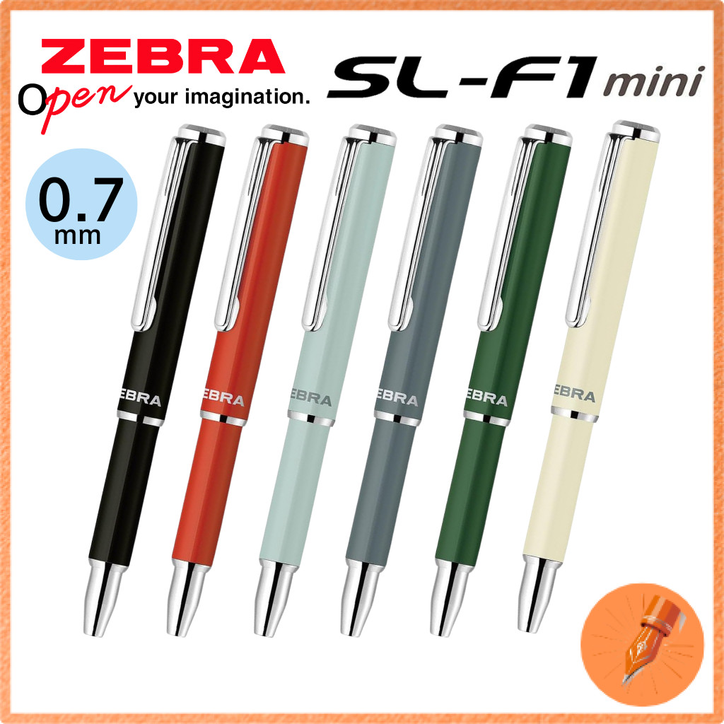 Zebra SL-F1 Penna A Sfera Mini Telescopica 0,7 Mm – Corpo Nero, Inchiostro Nero, Design Giapponese Compatto, 105 Mm In Chiusura