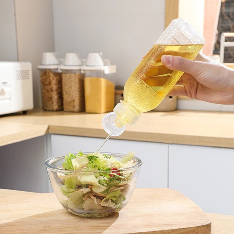 Chai ép chống rò rỉ nhà bếp 300 / 500ml / Chai đựng nước sốt dầu gia vị lỏng
