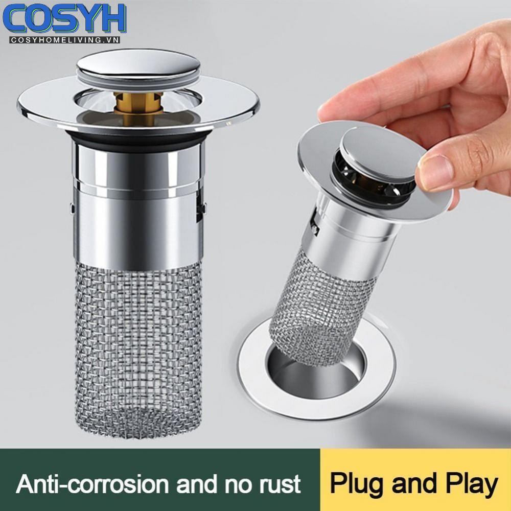 <cosyh>Premium Brass Bathroom Sink Drain Strainer Stopper Enjoy a Clear and Clean Drain
