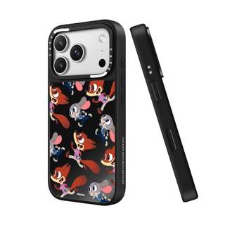 CASECASE X Zootopia 2 Nick và Judy Họa Tiết Ốp Lưng Màu Đen & Bạc Gương Hút Từ Tính iPhone Dành Cho IPhone 17 Air 16 15 14 13 12 Pro Max Plus Ốp Lưng Cứng Có Hộp Khắc logo