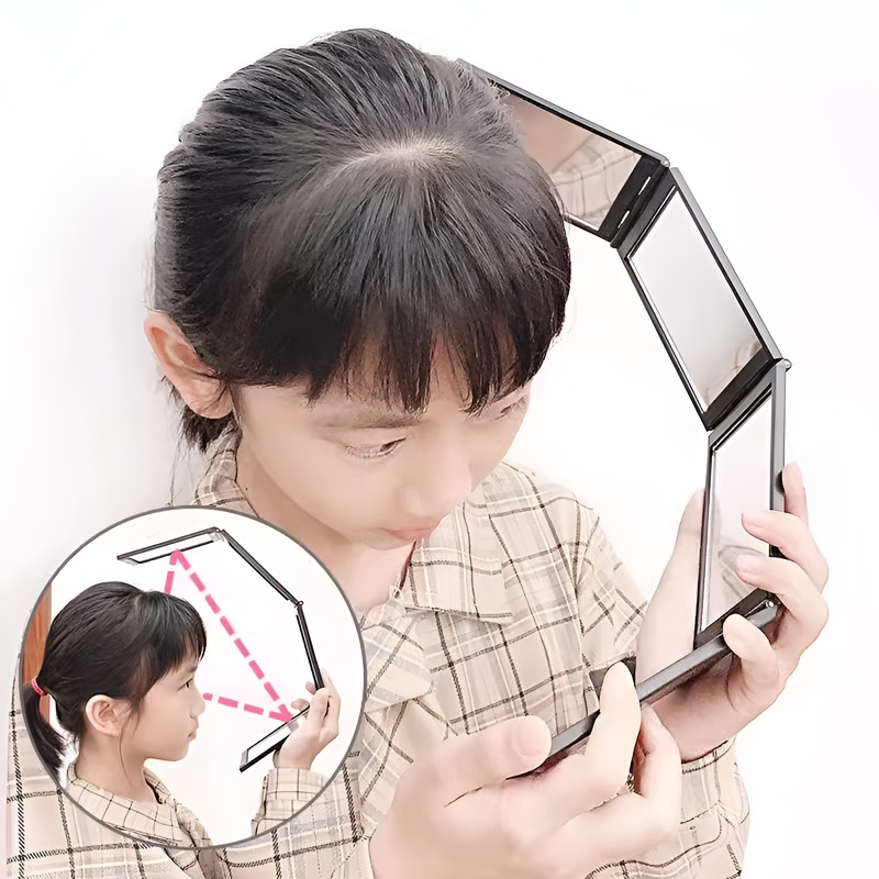 🔥Gương bốn mặt có thể gập lại/gương trang điểm/gương chiếu hậu đa năng/gương chiếu hậu làm tóc