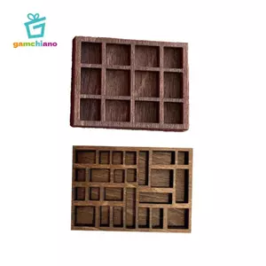 Giá đỡ bằng gỗ để đựng đồ trang sức Mini, bông tai và nhẫn, khay trưng bày