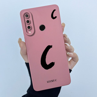 Dành Cho Huawei P30 Lite / Nova 4E MAR-LX2 Ốp Lưng Điện Thoại May Mắn Chữ Ban Đầu Full Mờ Vỏ Silicon Mềm Ốp Lưng Chống Sốc