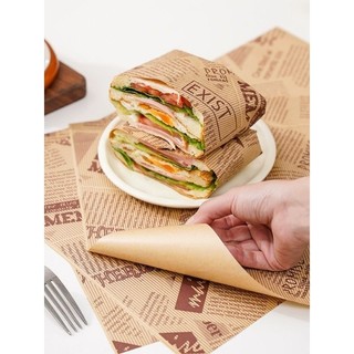 【vạn】Giấy Gói Bánh Mì, Gói Sandwich, Hamburger – Giấy Thực Phẩm Chống Dầu Tiện Lợi
