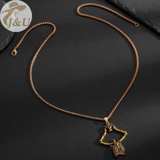 JU Halloween Fashion - Mặt dây chuyền bộ xương Gothic dành cho nam và nữ