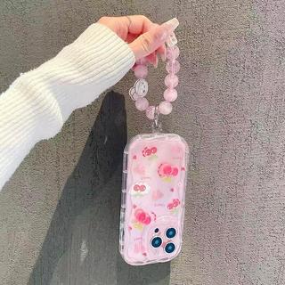 3D Anh Đào Thỏ Hoa Dây Xích Dành Cho Realme C75X C75 C71 C73 Note 60 60X 50 14 14T C61 C63 C65S C67 C55 C53 C51 C35 C21Y C25Y 10 9 Pro 8 4G Cô Gái TPU Vỏ Điện Thoại