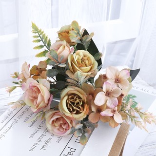 Bó Hoa Lụa Giả Hồng Mẫu Đơn Trang Trí Nhà Cửa Cưới Đẹp Cao Cấp Vintage Bắc Âu Decor Phòng Khách Bàn Làm Việc Đạo Cụ Chụp Ảnh Cô Dâu Cầm Tay Tone Thu Đông Sang Trọng Nhánh Cây Lá Nhựa Phụ Kiện Lãng Mạn Mới