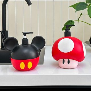 Sáng Tạo Phong Cách Mickey Đẩy Loại Đóng Chai Phụ Hoạt Hình Hàng Hóa Phòng Tắm Vệ Sinh Dầu Gội Sữa Tắm Đóng Gói Phụ Chai Trống