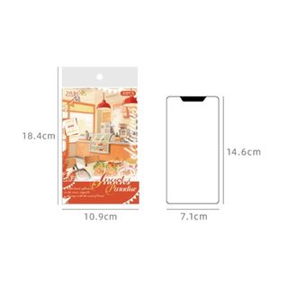 HIGHVIEWLS Nhật Ký Miếng Dán, 20 Tờ DIY Miếng Dán Sách, Phim Hoạt Hình Chống Thấm Nước Dòng Thời Gian Ngon Sổ Lưu Niệm Miếng Dán Đồ Dùng Văn Phòng Phẩm