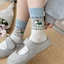 Hoạt Hình Dễ Thương Chó Con Mèo Con Tất Nữ Mùa Hè Giữa Ống Tất Cotton Nguyên Chất Ins Hợp Thời Trang Phiên Bản Hàn Quốc