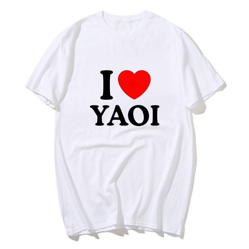 Áo sơ mi cổ tròn tay ngắn cotton nguyên chất, phong cách yaoi anime mới lạ, phù hợp làm quà tặng