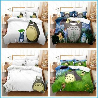 G13 Phim Hoạt Hình Dễ Thương Totoro In Kỹ Thuật Số Bộ Chăn Ga Gối Chăn Ga Gối Nhà Phòng Ngủ Phù Hợp Với Trang Trí Nhà G13