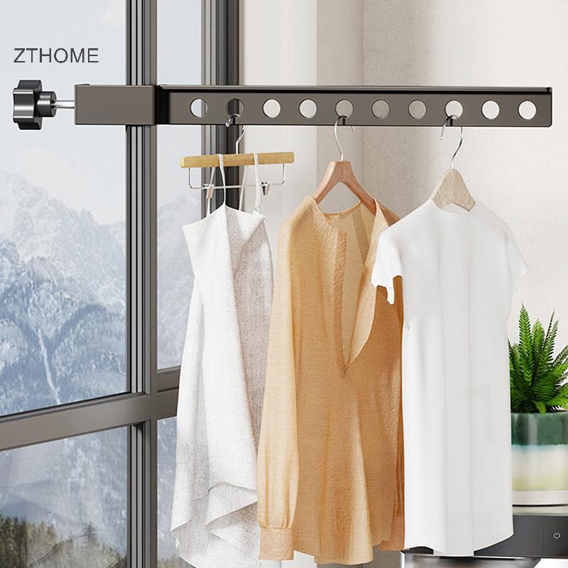 ZTHOME Có Thể Gập Lại Xoay Được Giá Treo Quần Áo Treo Tường Móc Treo Giá Phơi Tiết Kiệm Không Gian Nhôm Quần Áo Sắp Xếp HOT