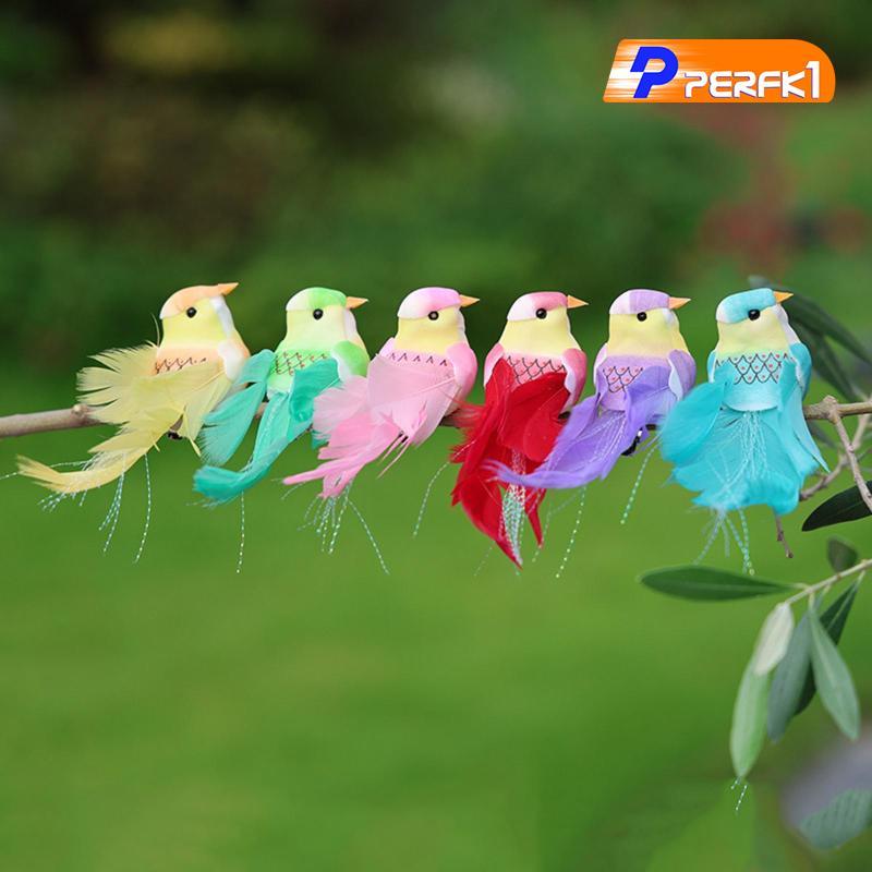 6 Con Chim Nhân Tạo Thực Tế Bọt Nhân Tạo Lông Vũ Sống Động Như Thật Chim Giả Cho Đám Cưới Nhà Thủ Công Hoa Sắp Xếp Vòng Hoa