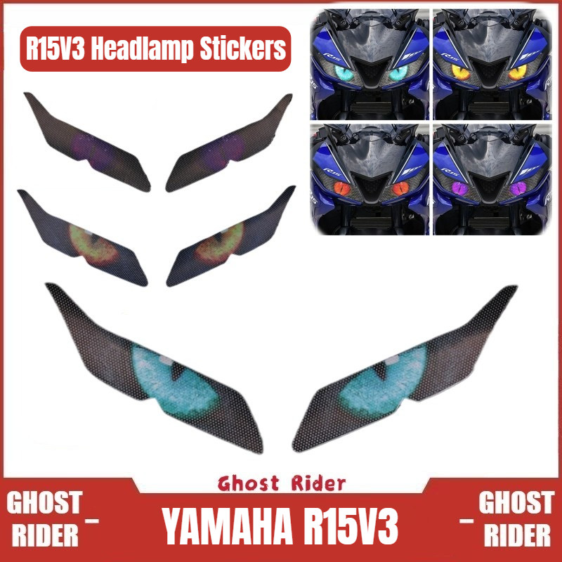 Dành Cho Xe YAMAHA YZF R15 V3 2017-2021 Xe Máy Đèn Pha Bảo Vệ Miếng Dán Đèn Trang Trí Phim Phụ Kiện