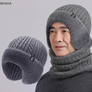 Misa Ngoài Trời Nam Thu Đông Mũ Dệt Kim Thời Trang Ấm er Mũ Đi Xe Đạp Bảo Vệ Tai Mũ Người Cao Tuổi Lạnh Dày