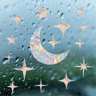 Đề can cửa sổ Suncatcher Prism Dán cửa sổ hình trái tim Thích hợp để trang trí phòng khách