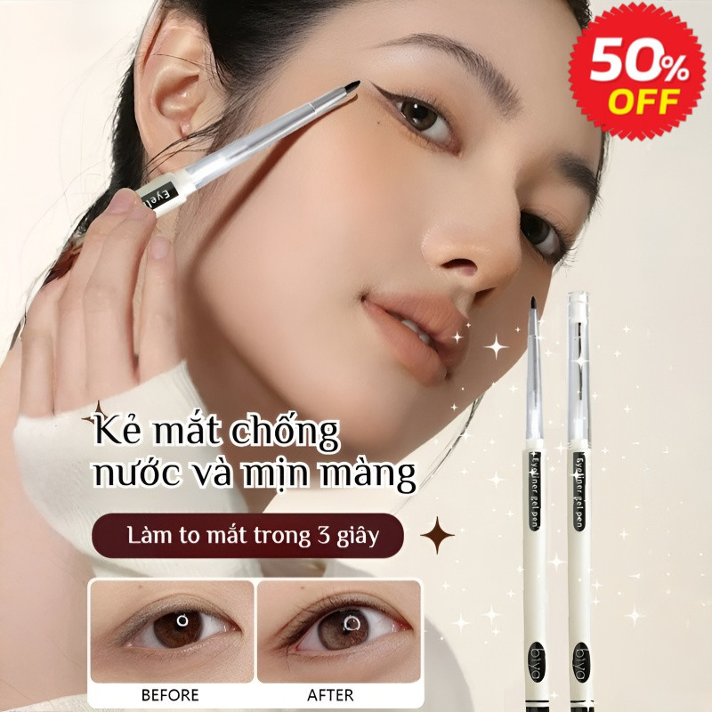 🔥Giá sốc🔥Bút kẻ mắt dạng gel mịn mượt / Bút kẻ mắt dạng gel chống thấm nước và mồ hôi lâu trôi/bút kẻ mắt