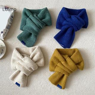 Khăn dệt kim chữ lười màu trơn ngắn, ấm áp thu đông, bảo vệ cổ cho nam và nữ