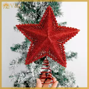 Littleloves1 2026 Natal Noel Lấp Lánh Cây Giáng Sinh Topper Ngôi Sao Sắt Trang Trí Giáng Sinh Cho Gia Đình Cây Giáng Sinh Đồ Trang Trí Navidad Năm Mới VN