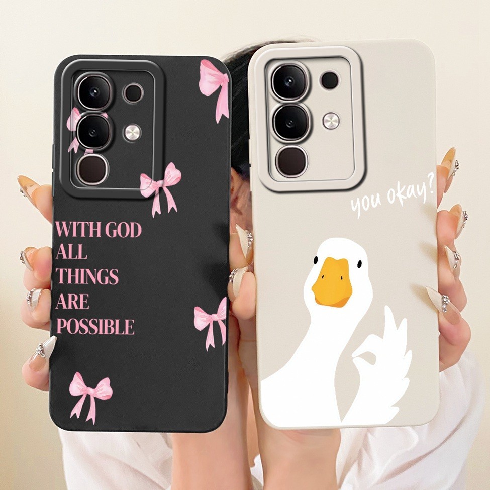 Ốp lưng Vivo iQOO Z10x V2445A Silicone Hoa thời trang sang trọng Kawaii Vỏ điện thoại sơn 2D dễ thương iQOO Z10x Vivo