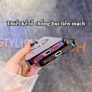 Ốp lưng iPhone lấp lánh từ tính, chống sốc, tích hợp kính bảo vệ camera cho iPhone 11 12 13 14 15 16 17 Pro Max 17 air