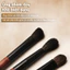 Bộ cọ trang điểm 12 cây mini lông mềm mại thân gỗ chắc chắn, bộ cọ makeup cá nhân tiện dụng
