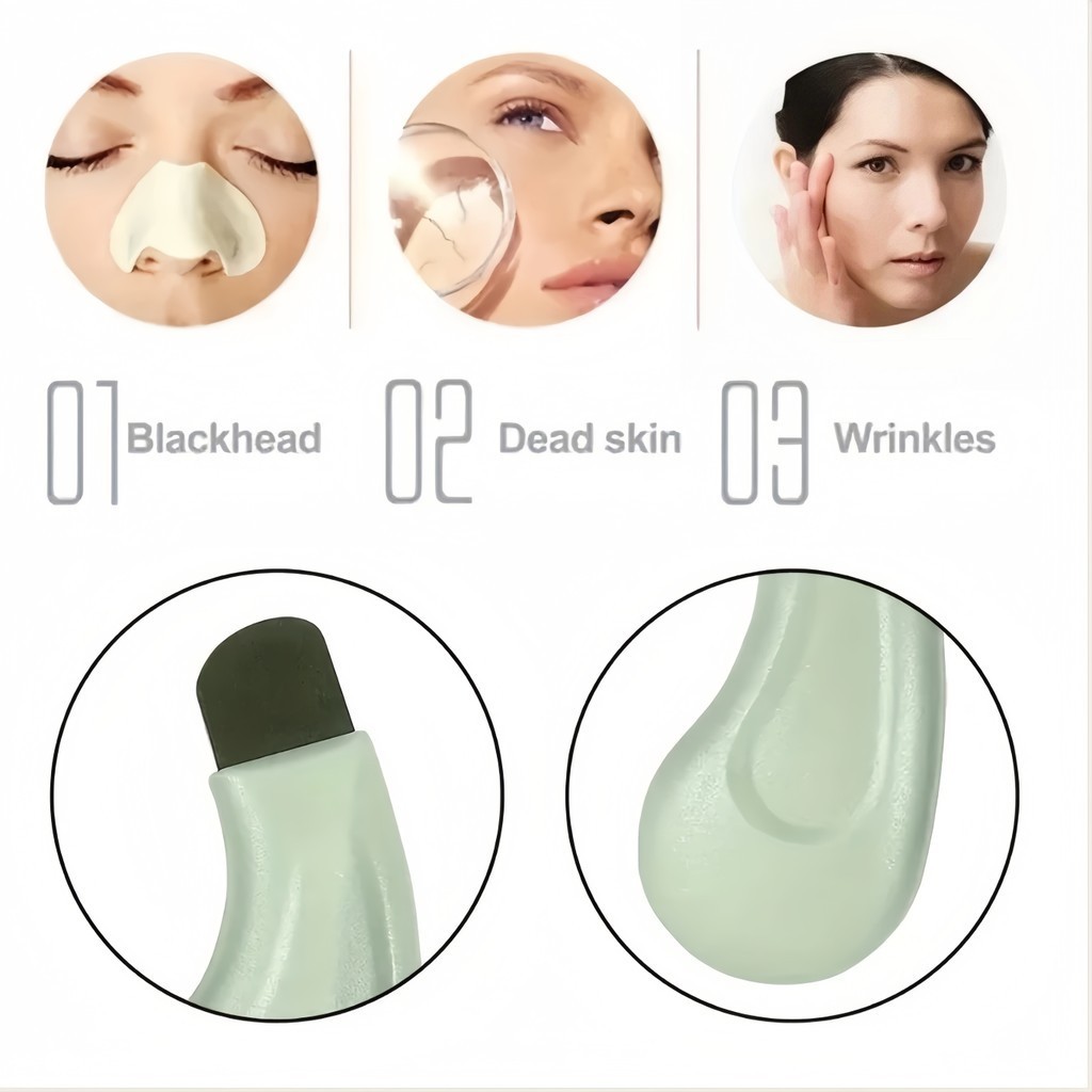 Loại bỏ mụn đầu đen Da chết Acne Silicone Scraper Facial Hair Follicle Cleaner là một công cụ làm đẹp cho thẩm - FE123