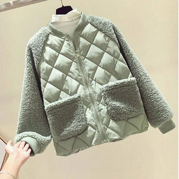 Giảm giá thanh lý: Áo khoác cotton nhẹ cho nữ, áo khoác cotton ngắn, áo khoác cotton nữ phong cách Hàn Quốc mới, rộng rã