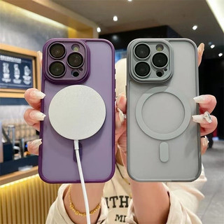 Ốp từ tính mờ chống sốc Tương thích cho iPhone 16 15 14 13 12 11 Pro Max 14 15 16 Plus Vỏ điện thoại cứng Ốp lưng thẩm mỹ