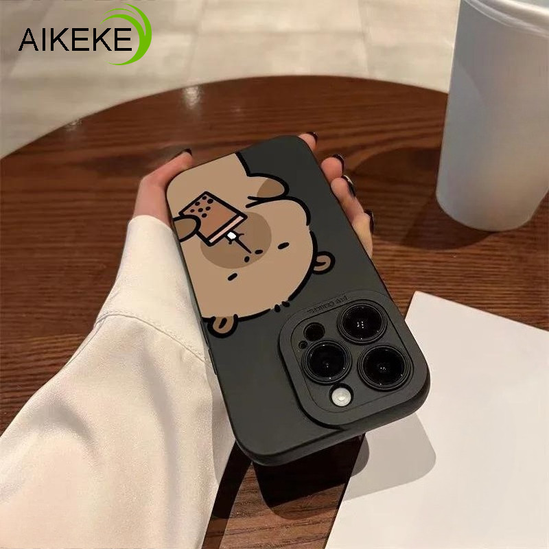 Ốp Điện Thoại Capybara Lông Thú Dễ Thương Cho OPPO Reno 14F 14 13 13F 12 12F 11F 11 Pro 10 9 8 Pro Plus 8T 7 6 Pro 5G 4G Trà Sữa Ốp Lưng Bảo Vệ Camera Vỏ Mềm Chống Sốc