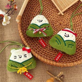 HWETR Vui Vẻ Dễ Thương Zongzi Búp Bê Mặt Dây Chuyền Sáng Tạo Hoạt Hình Sang Trọng Búp Bê Móc Khóa Dành Cho Nữ Cô Gái Ba Lô Phụ Kiện Trang Trí Ngày Lễ Quà Tặng Mới