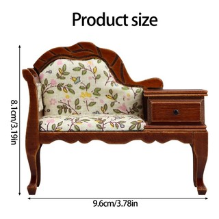 DE Mini Sofa Cho Nhà Búp Bê 1 12 Cân Phong Cách Victoria Chaise Lounge