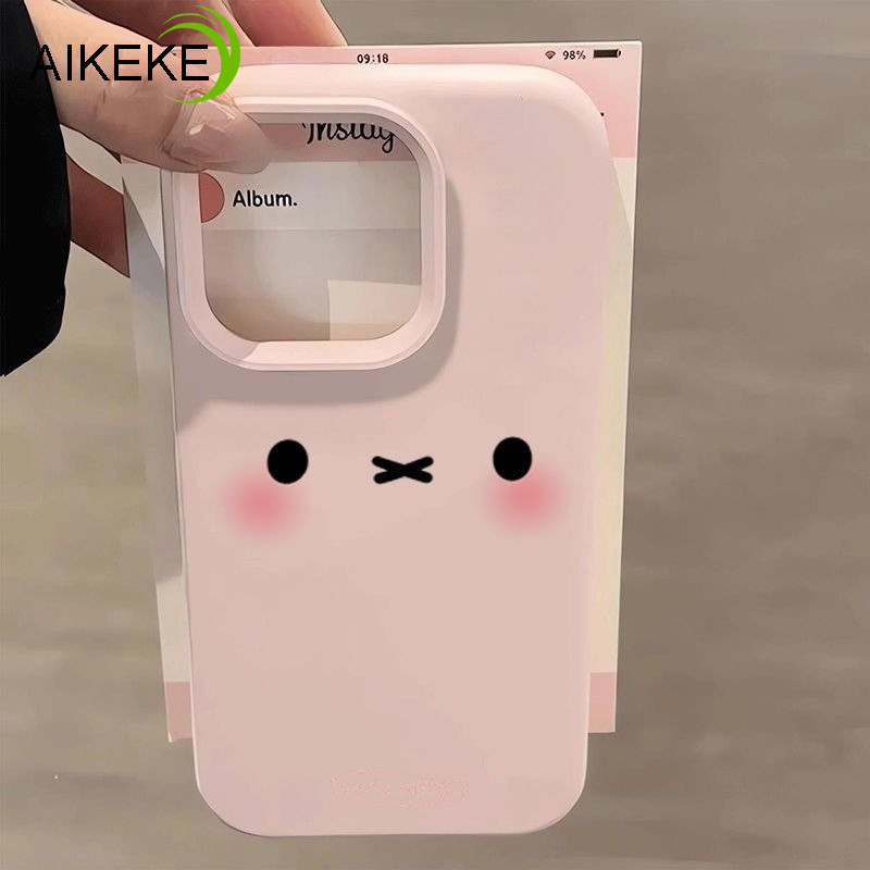 Vỏ Blush Bunny Dễ Thương Cho iQOO Z10 Z9 Turbo Pro Turbo + Độ Bền Z9x Z8 Z8x Z7i Z5x Z3 Neo 10 9 9S 8 Pro Plus 10R Màu Kẹo Mờ Vỏ Điện Thoại Hoạt Hình Chống Sốc Mặt Sau Mềm