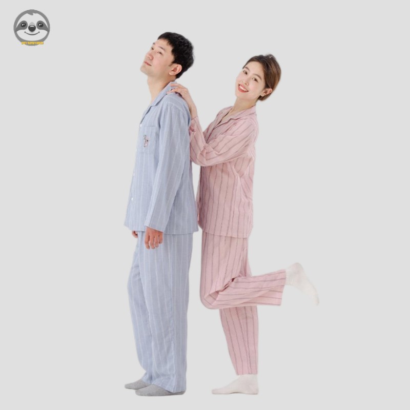 Phong cách Nhật Bản Muji - Quần yếm cotton mềm mại cho nam và nữ