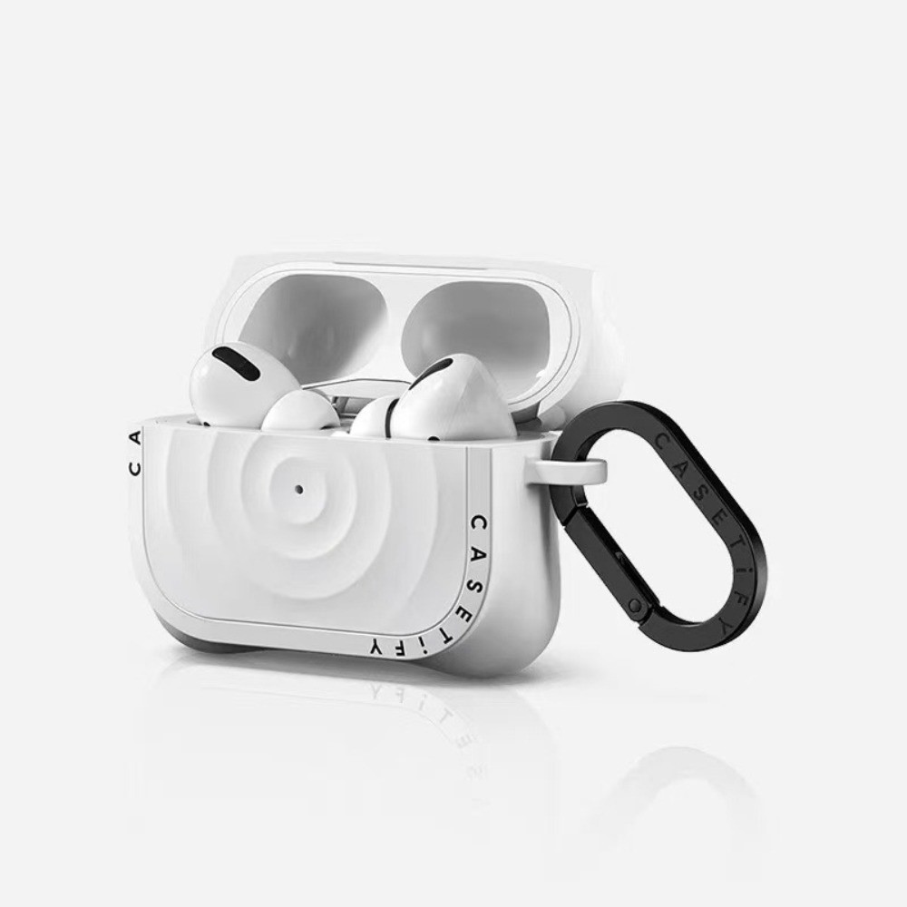 Sóng gợn sóng có móc khóa Vỏ silicon cho AirPods Pro3 Pro2 Pro/4 3 Vỏ bảo vệ siêu chống sốc