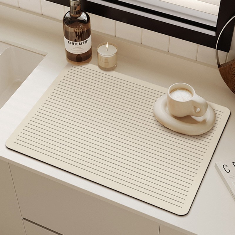 Phong Cách Im Lặng Nhà Bếp Mặt Bàn Thoát Nước Nhanh Khô Thảm Placemat Hộ Gia Đình Chậu Rửa Thấm Hút Thảm Cách Nhiệt Thanh Coaster