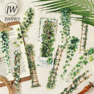 JIANWUVines Dẫn Hoa Series Vintage Cây Hoa Phong Cảnh Chất Liệu Cắt Kéo Sổ Lưu Niệm PET Miếng Dán Sáng Tạo Tạp Chí Văn Phòng Phẩm