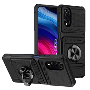 Dành Cho TCL 50 SE / 40 NxtPaper 4G Vỏ Chịu Lực Từ Vòng Xoay Chân Đế Bảo Vệ Khe Cắm Thẻ ẩn Vỏ Ví