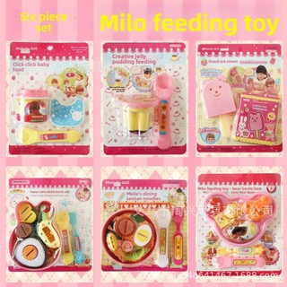 Đồ chơi nhà chơi pudding mô phỏng cho trẻ em bé trai bé gái gấu nhỏ bento ramen