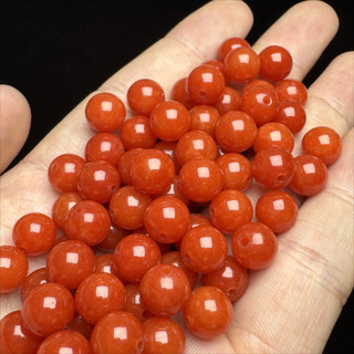 Nam Đỏ Chalcedony Hạt Tròn - Nguyên Liệu Làm Vòng Tay