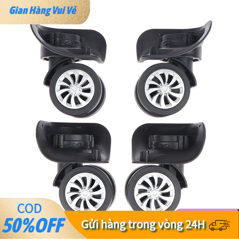 【24h】Set 4 Bánh Xe Xoay 360 Độ Cho Vali Hành Lý Mới