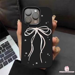 Ốp Lưng Cho Iphone 17 15 14 13 11 16 12 Pro Max Air X XR XS MAX 14 7 16 15 8 Plus SE 2022 Thời Trang Màu Hồng Nơ Họa Tiết Ngôi Sao Sang Trọng Bóng Bề Mặt