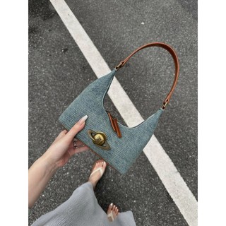 2025 Phong Cách Mới Niche Retro Denim Nách Túi Cao Cấp Cảm Giác Phù Hợp Với Túi Đeo Vai Đi Lại Túi Xách Thời Trang