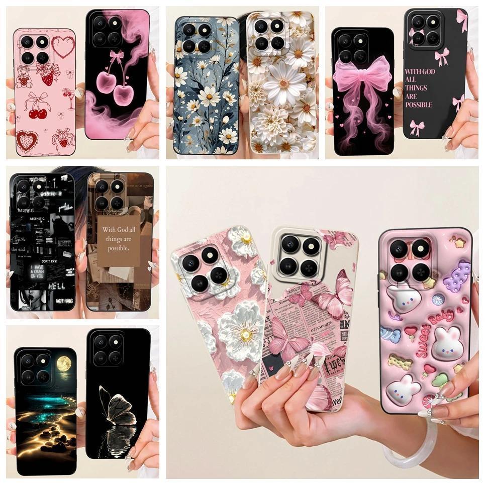 Ốp Điện Thoại Thiết Kế Thời Trang Sang Trọng Cho Huawei Honor 400 Smart X7D 4G HonorX7d 400Smart Vỏ Silicon Mềm Vỏ Bướm Hoa