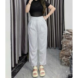 [ Hàng L1 Có Bigsize Đến 90kg ] Quần Baggy Dài Nỉ Ép Hàn 2Da Form Thụng Cạp Cao Dày Dặn Nặng Động Dễ Mix Đồ