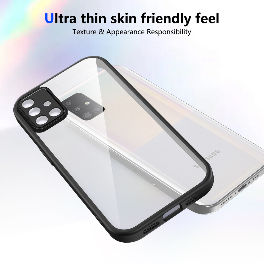 Ốp lưng Samsung A51 Vỏ trong suốt mờ thời trang cho Ốp điện thoại Samsung Galaxy A51