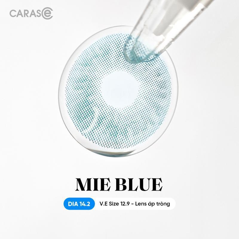 [1 chiếc] Kính áp tròng khoá ẩm 1 Ngày Màu Xanh Pha Lê Ánh Khói CARASE, Lens cận MIE BLUE