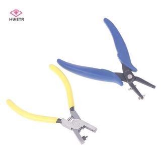 HWETR Đa năng dụng cụ bấm lỗ dây da đồng hồ 2mm/1.6mm, kìm thủ công cho dây da